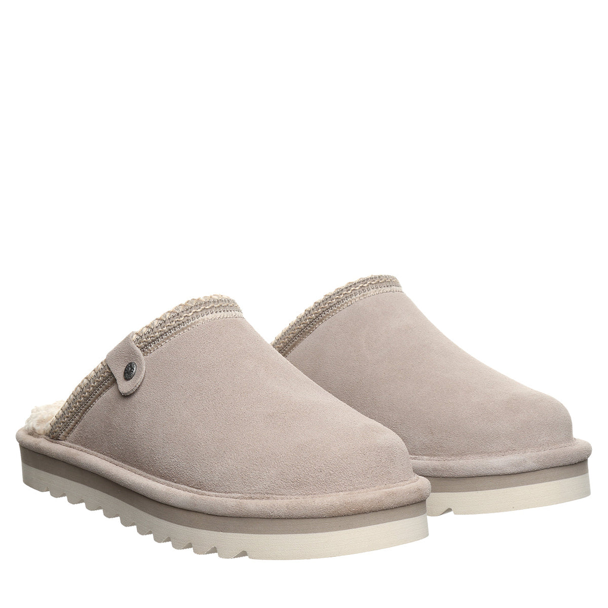 Arden Slip On Clog Slippers in Stone