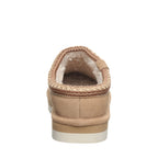 Calista Braided Trim Suede Clogs in Toffee