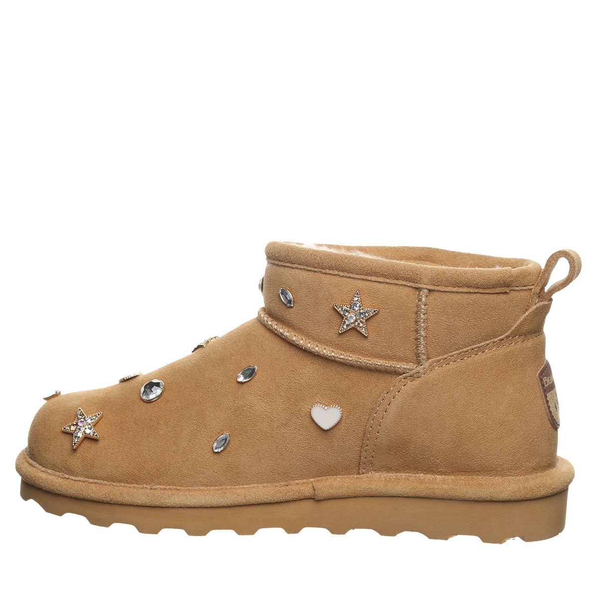 Shorty Nova Studded Ankle Boots in Iced Coffee