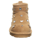 Shorty Nova Studded Ankle Boots in Iced Coffee