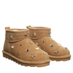 Shorty Nova Studded Ankle Boots in Iced Coffee