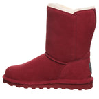Zaria Bow Detail Mid Calf Boots in Cranberry