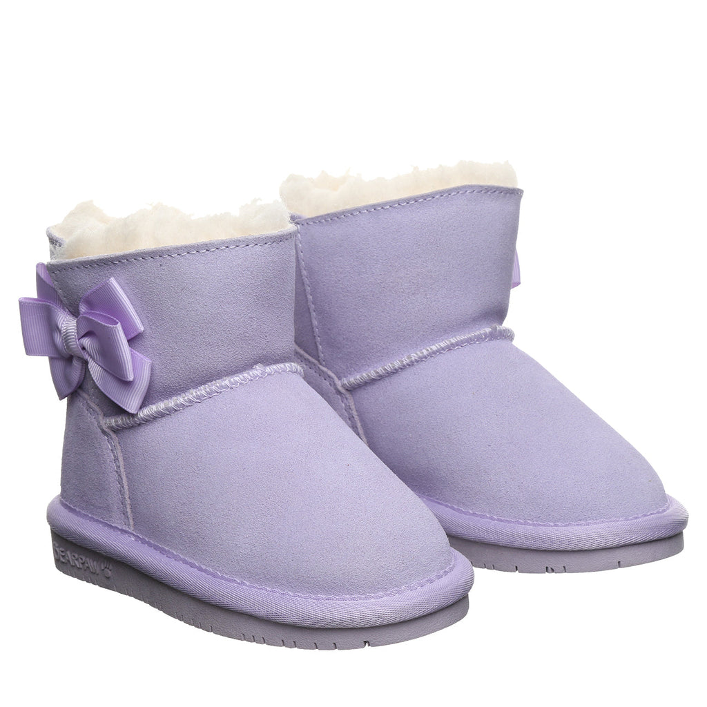 Saige Toddler Warm Booties in Washed Lavender