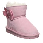Saige Toddler Bow Booties in Pink Lemonade