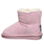 Saige Toddler Bow Booties in Pink Lemonade