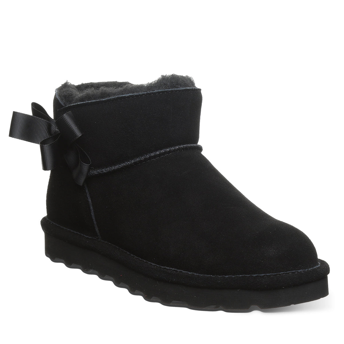 Saige Bow Detail Booties in Black