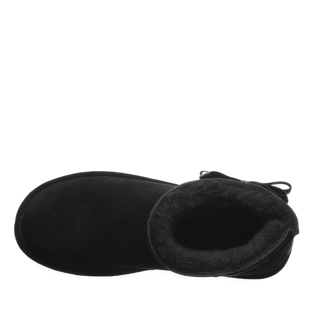 Saige Bow Detail Booties in Black