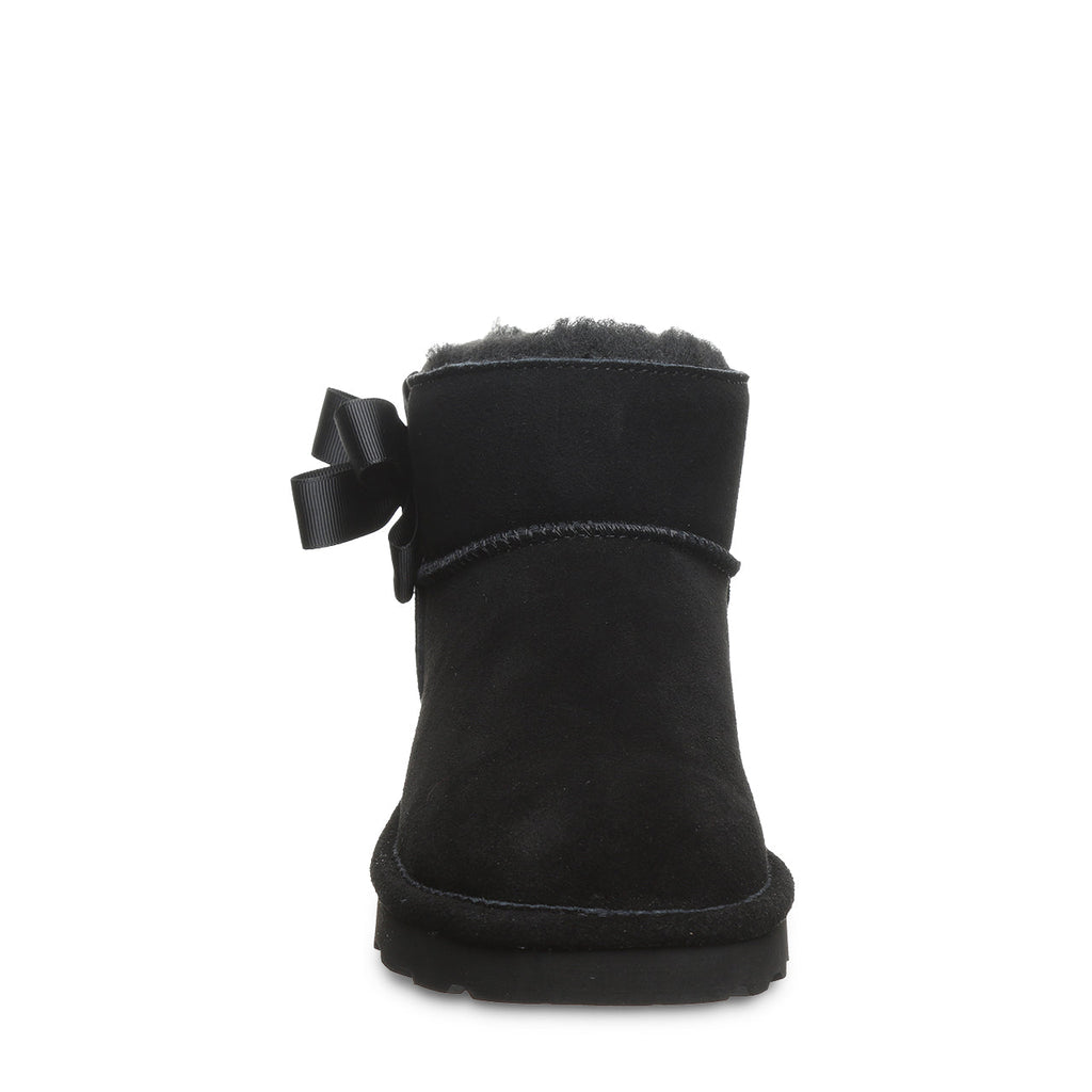 Saige Bow Detail Booties in Black