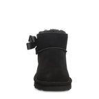 Saige Bow Detail Booties in Black