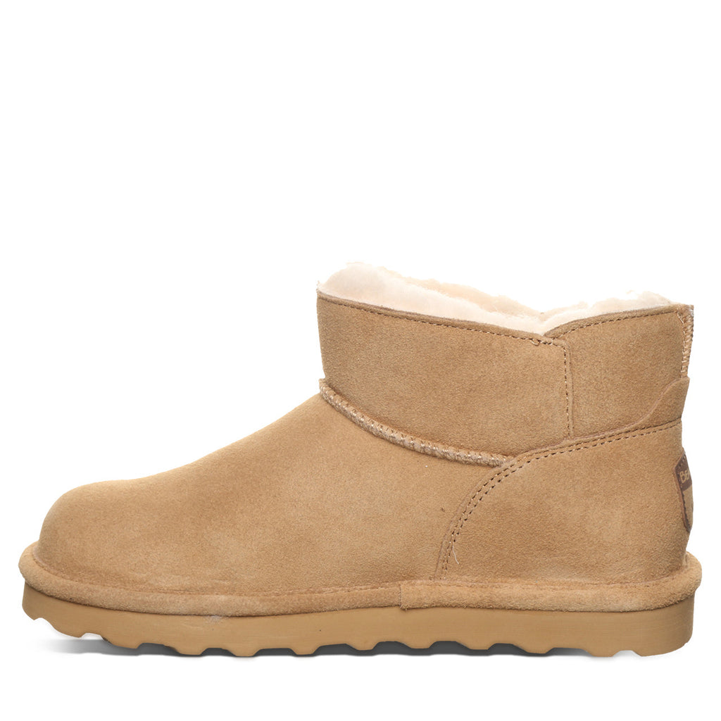 Saige Ribbon Bow Booties in Iced Coffee