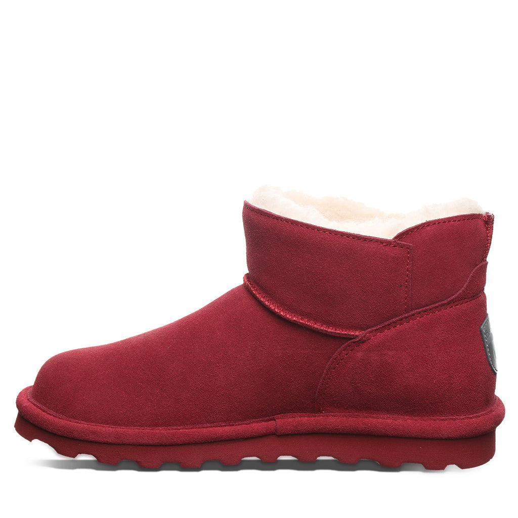 Saige Cozy Winter Booties in Cranberry