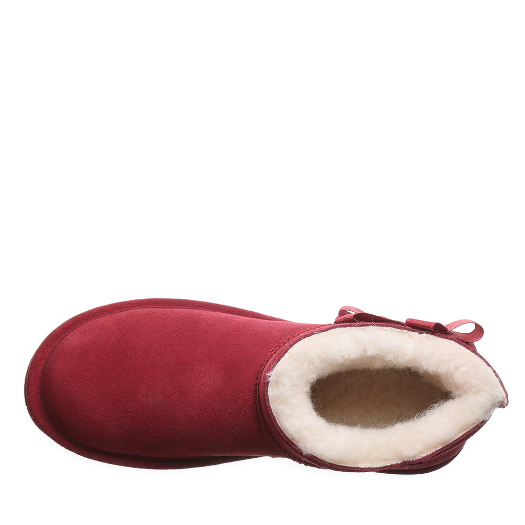 Saige Cozy Winter Booties in Cranberry