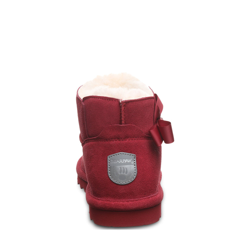 Saige Cozy Winter Booties in Cranberry