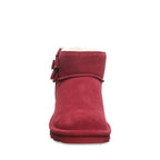 Saige Cozy Winter Booties in Cranberry