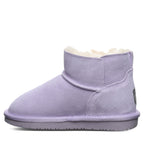 Saige Youth Bow Booties in Washed Lavender