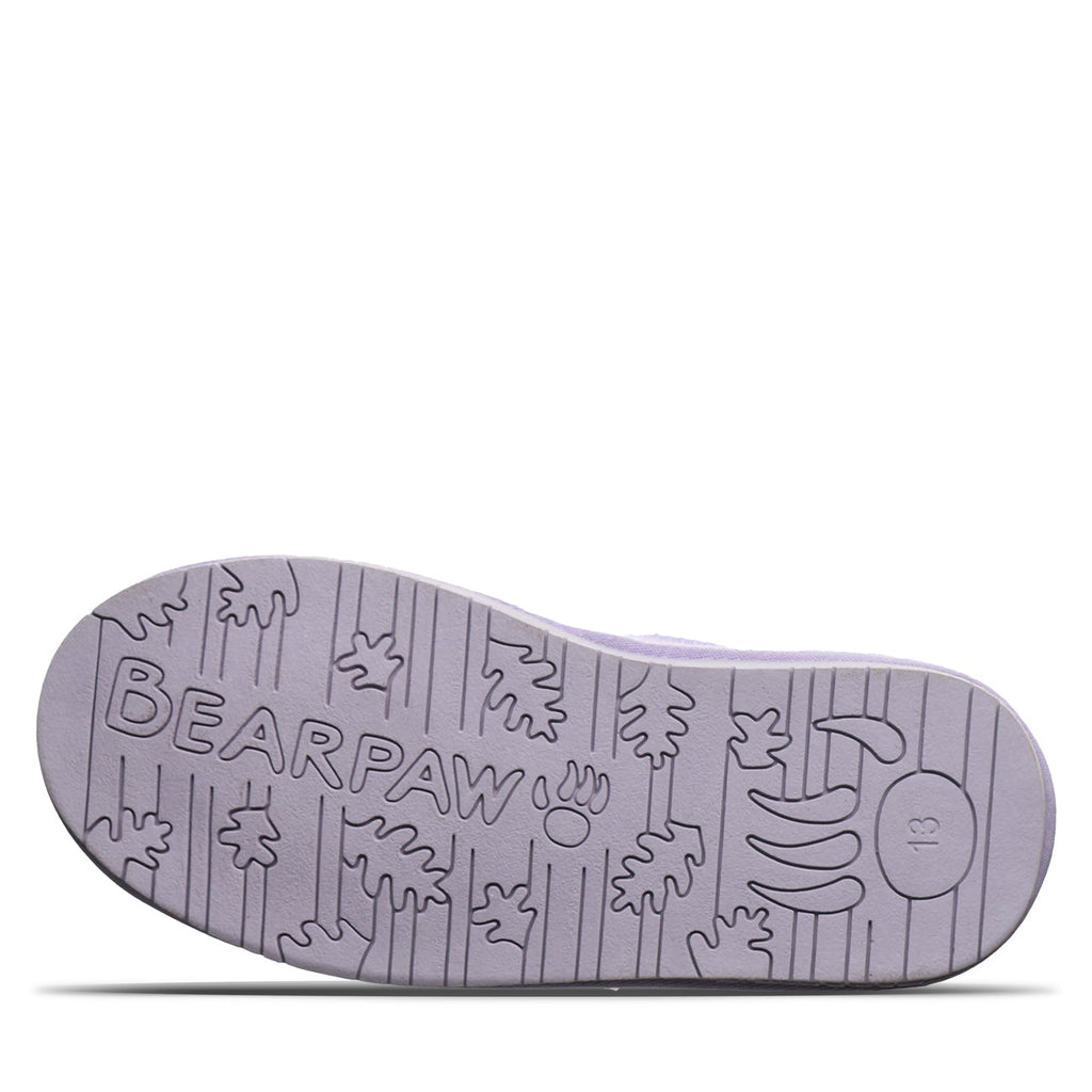 Saige Youth Bow Booties in Washed Lavender