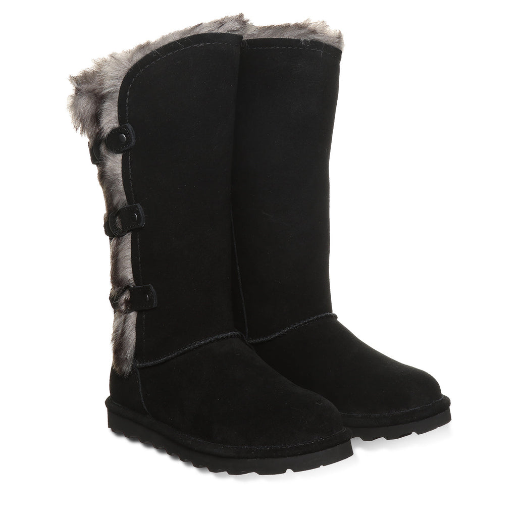 Emery II Decorative Strap Boots in Black