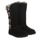 Emery II Decorative Strap Boots in Black