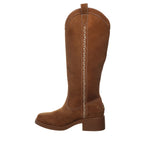 Jessie Western Suede Boots in Cinnamon