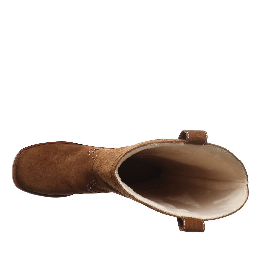 Jessie Western Suede Boots in Cinnamon