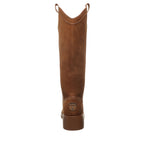 Jessie Western Suede Boots in Cinnamon