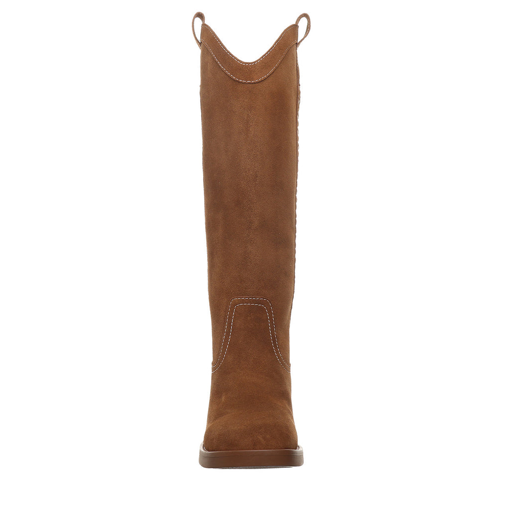 Jessie Western Suede Boots in Cinnamon