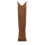 Jessie Western Suede Boots in Cinnamon