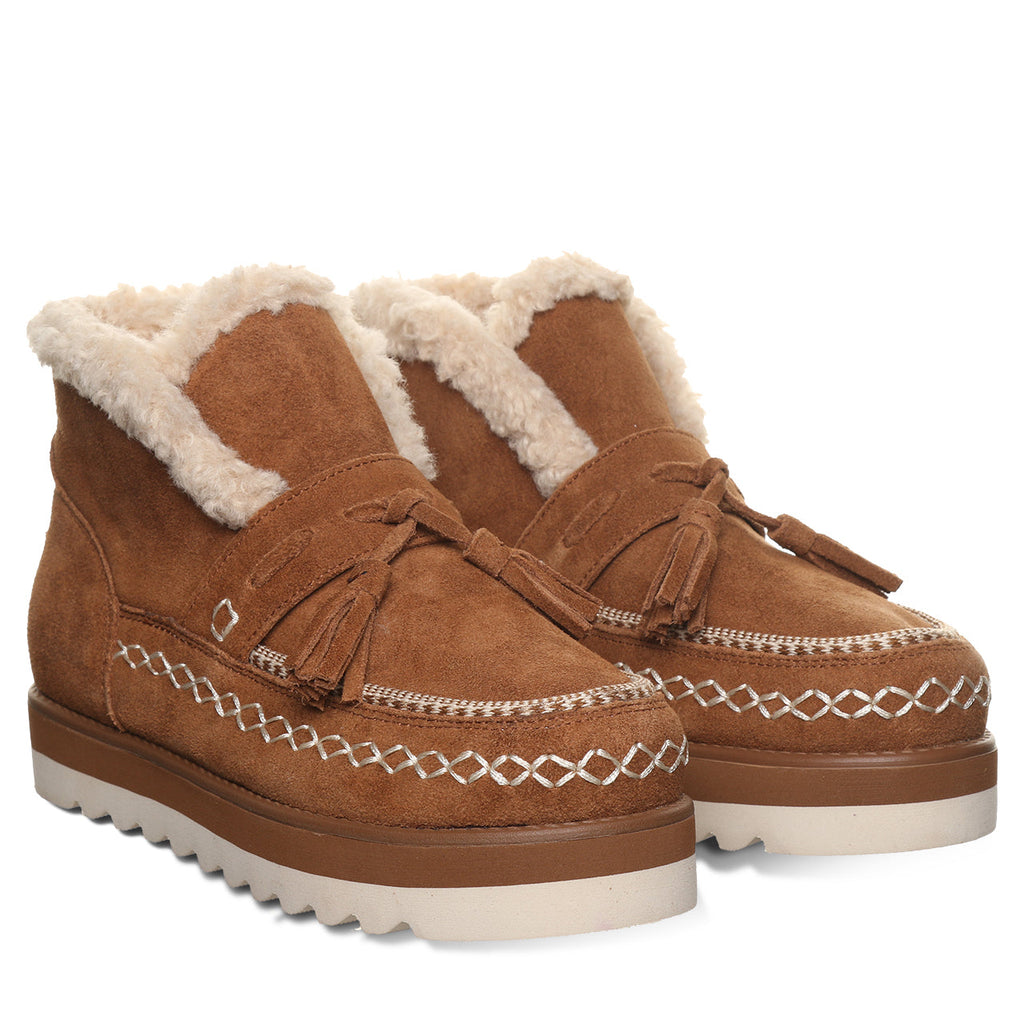 Lexley Fringe Ankle Boots in Cinnamon