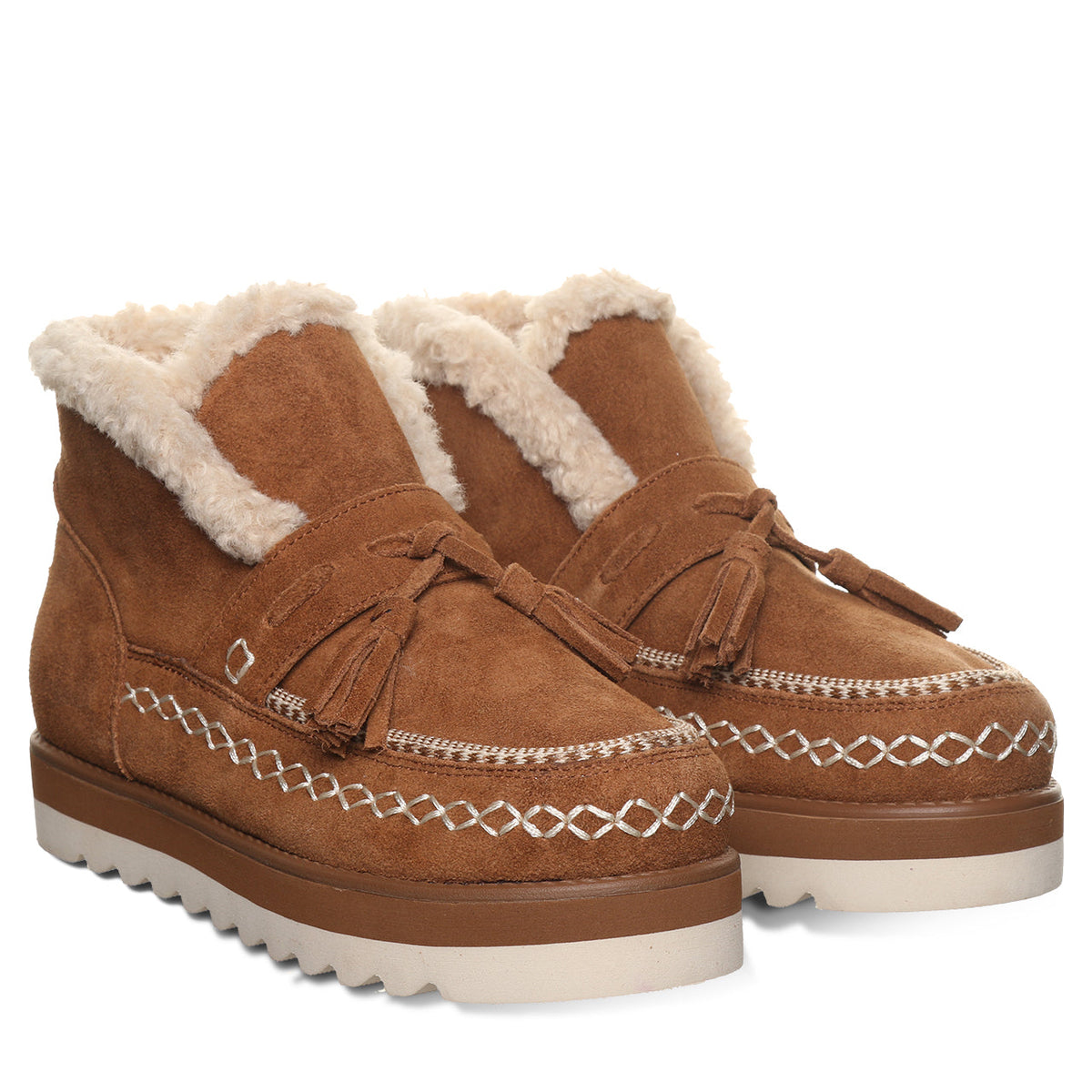 Lexley Fringe Ankle Boots in Cinnamon