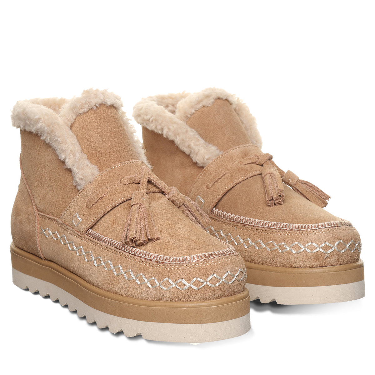 Lexley Suede Ankle Booties in Toffee