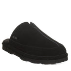 Walker Suede Scuff Slippers in Black