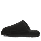 Walker Suede Scuff Slippers in Black