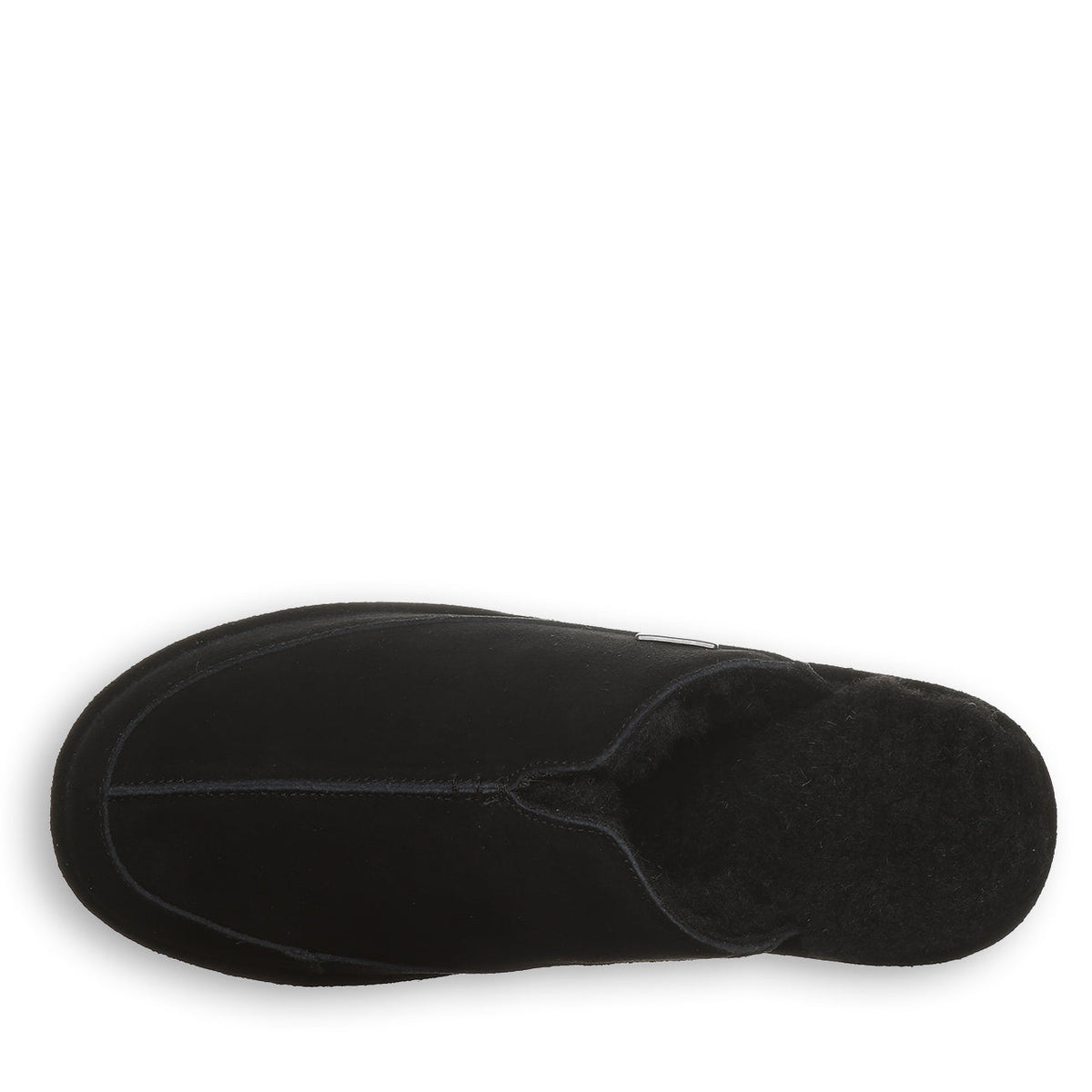 Walker Suede Scuff Slippers in Black