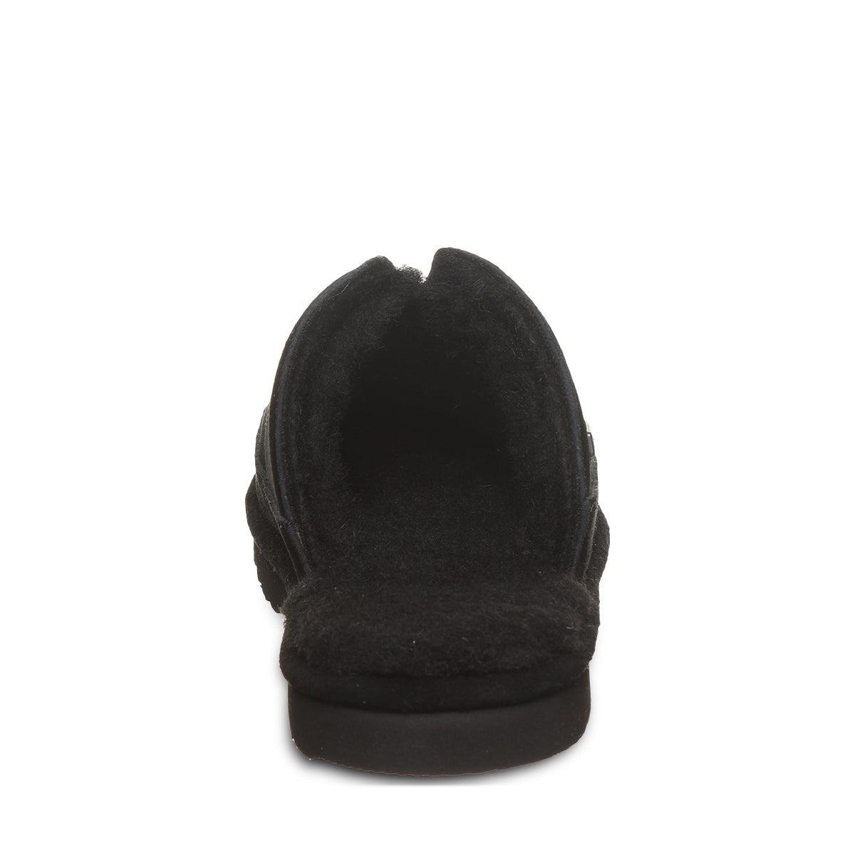 Walker Suede Scuff Slippers in Black