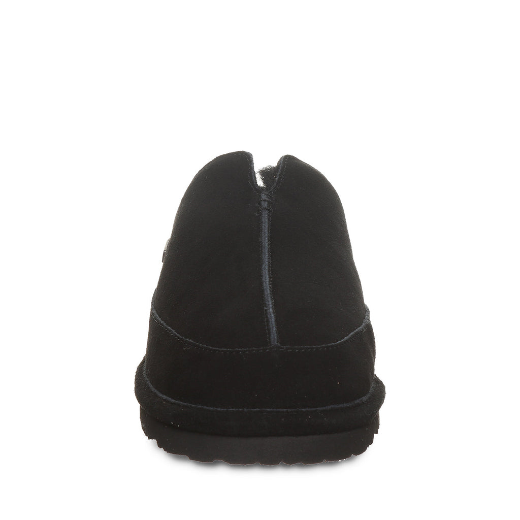 Walker Suede Scuff Slippers in Black
