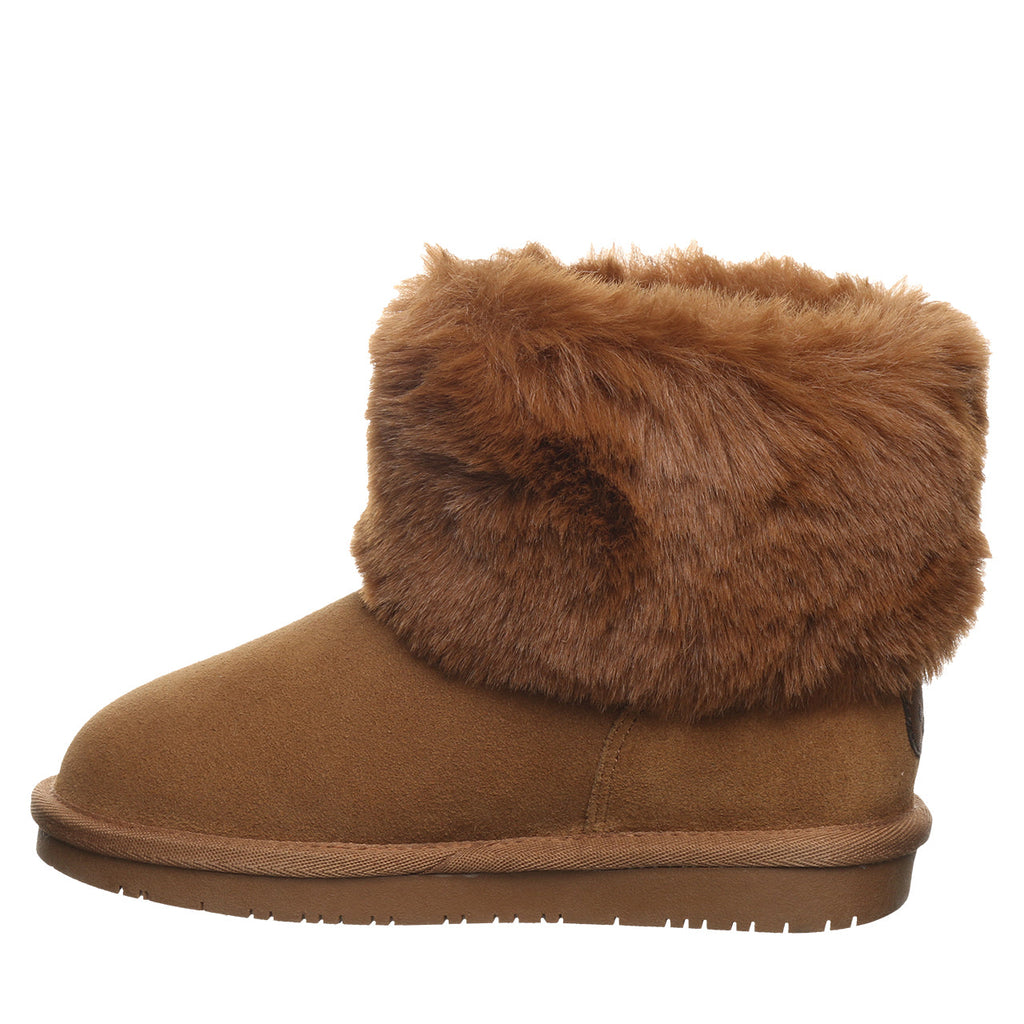Tahlea Youth Rhinestone Booties in Hickory
