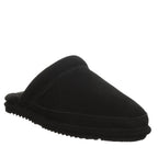 Ezra Faux Fur Scuff Slippers in Black