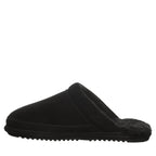 Ezra Faux Fur Scuff Slippers in Black