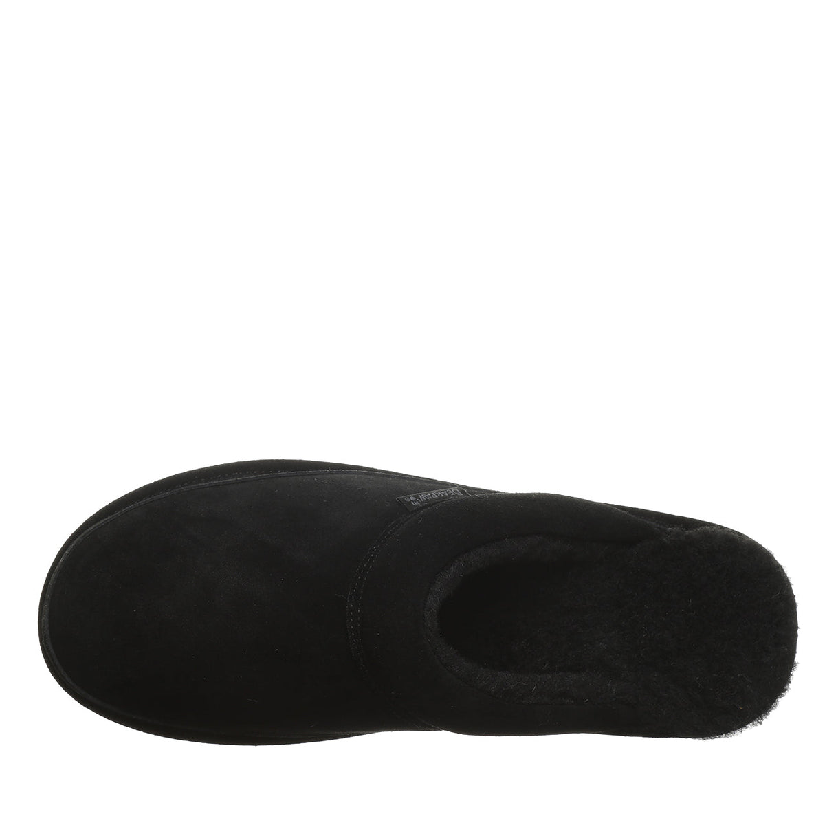 Ezra Faux Fur Scuff Slippers in Black
