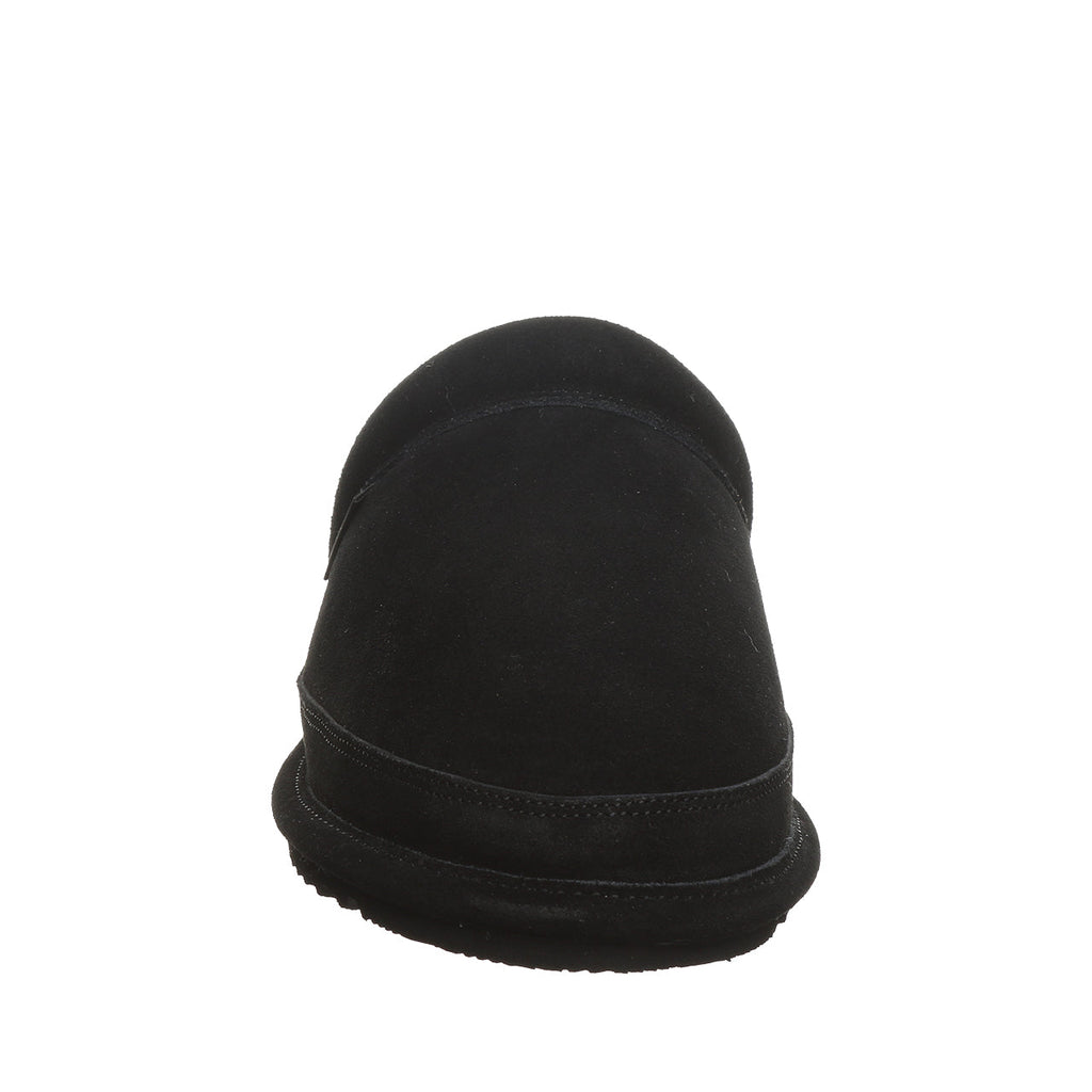 Ezra Faux Fur Scuff Slippers in Black