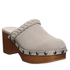 Cossette Buckled Clogs in Mushroom