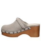 Cossette Buckled Clogs in Mushroom