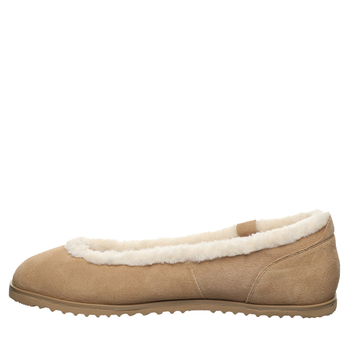 Delphi Faux Fur Lined Flats in Toffee