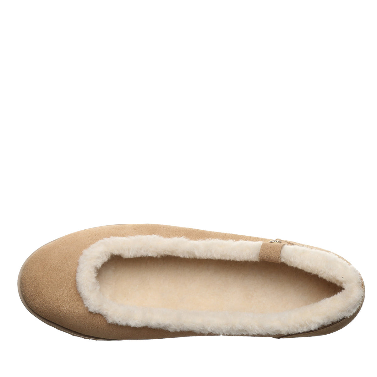 Delphi Faux Fur Lined Flats in Toffee