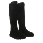 Gracey Over The Knee Suede Boots in Black
