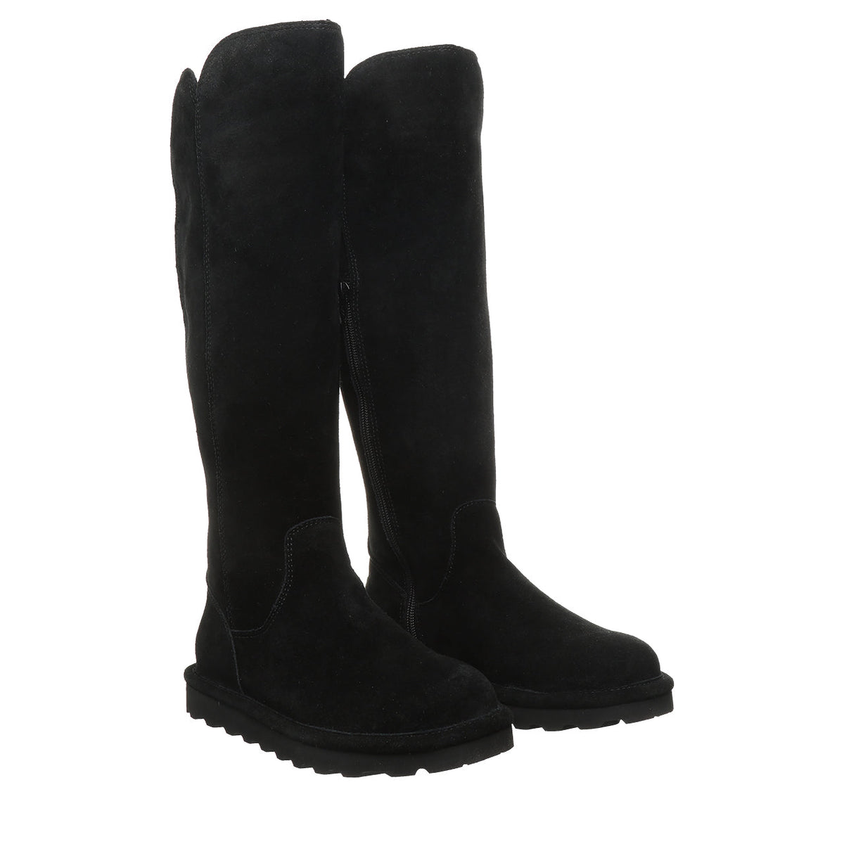 Gracey Over The Knee Suede Boots in Black
