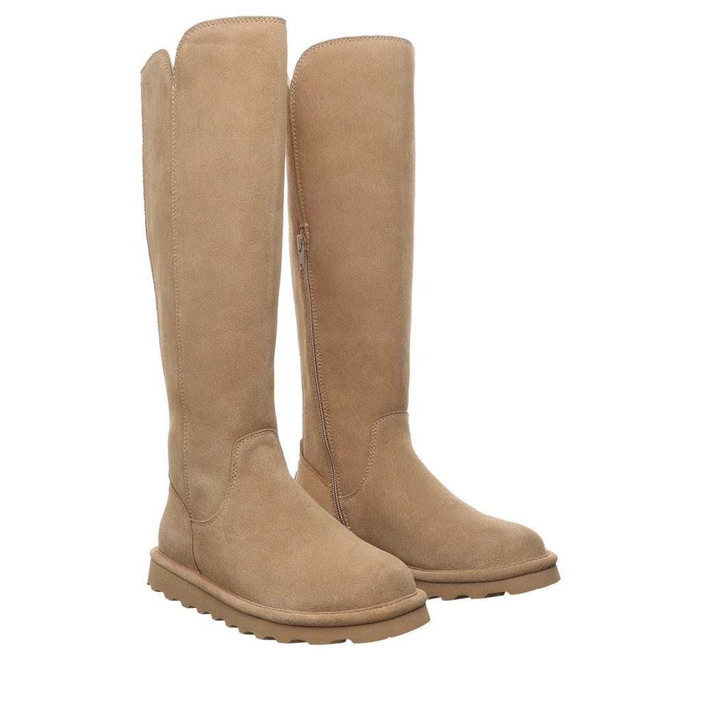 Gracey Tall Suede Boots in Toffee