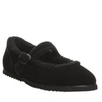 Lou Lou Faux Fur Mary Janes in Black