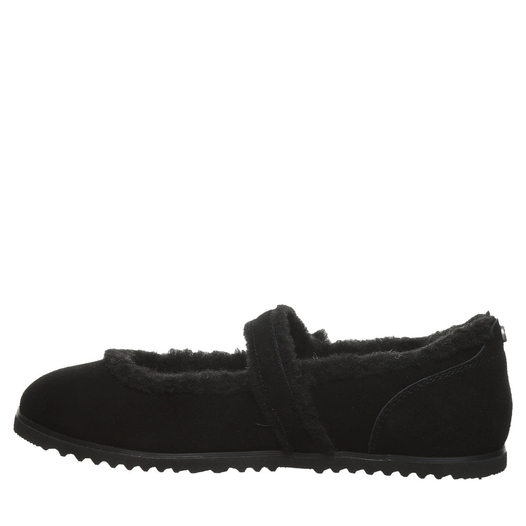 Lou Lou Faux Fur Mary Janes in Black