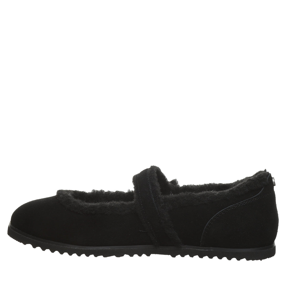 Lou Lou Faux Fur Mary Janes in Black